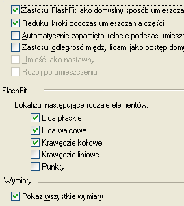 Modelowanie i edycja części na poziomie Krok 5: Sprawdź ustawienia opcji umieszczania części Na pasku polecenia Montaż, kliknij przycisk Opcje.