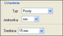 Krok 2: Zdefiniuj parametry otworu W pasku podręcznym otworu, kliknij przycisk Opcje otworu.