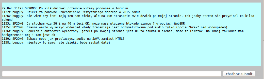 15. Ogólna regulacja głośności audio znajduje się na dole tej sekcji w postaci suwaka gdzie możemy ustawić poziom odbieranego audio. 16.