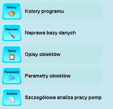 dane o typie i mocy zainstalowanych pomp oraz tworzenia podręcznych notatek zawierających opis usterki lub zadań do wykonania zmiany poziomów załączania i wyłączania pomp szczegółowej analizy czasu