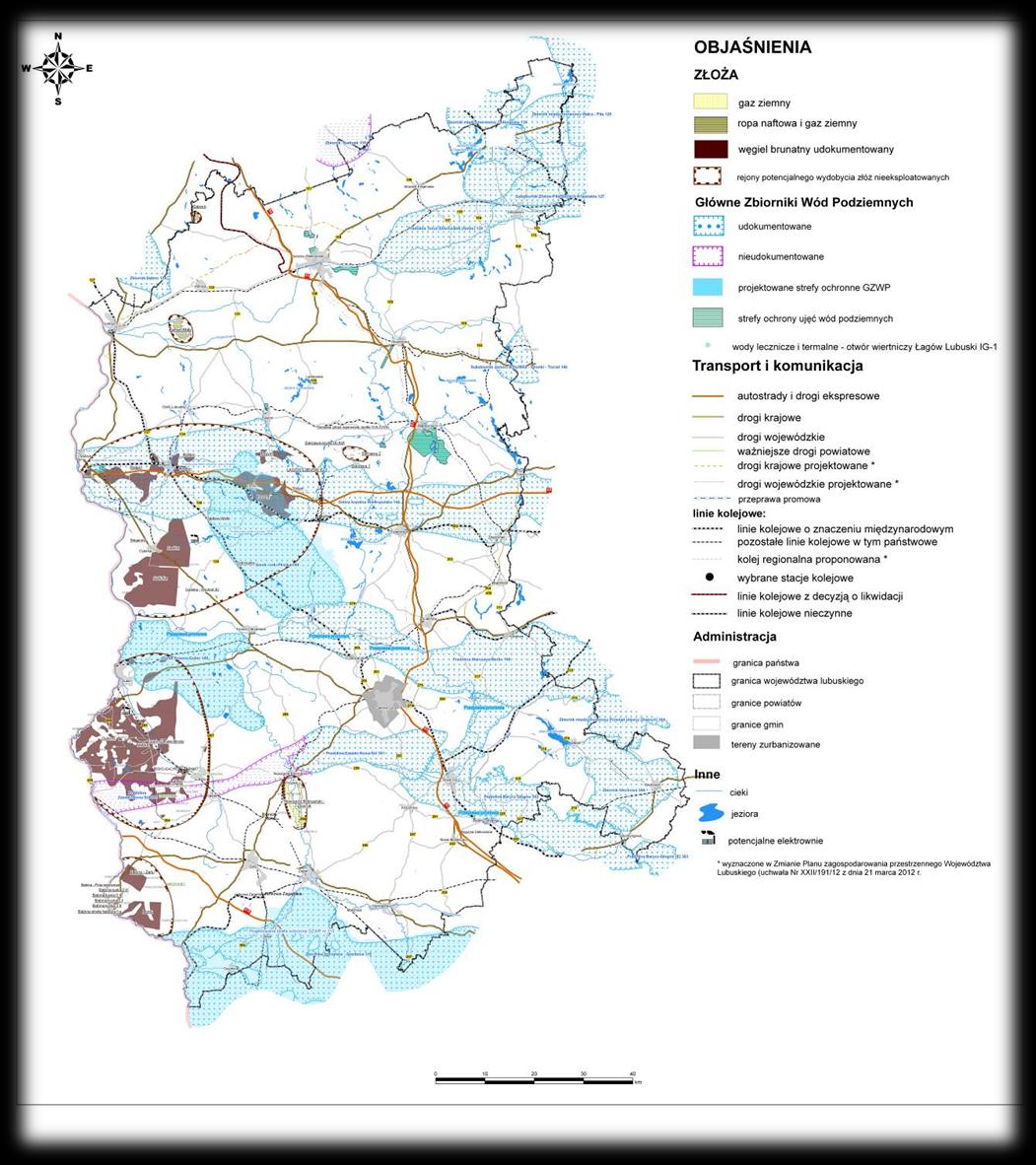 Średni stopień konfliktowości występuje w rejonie Gubin Gubin 1 Gubin Zasieki Brody Lubsko w związku z występowaniem fragmentów Głównych Zbiorników Wód Podziemnych nr 149 Sandr Krosno-Gubin