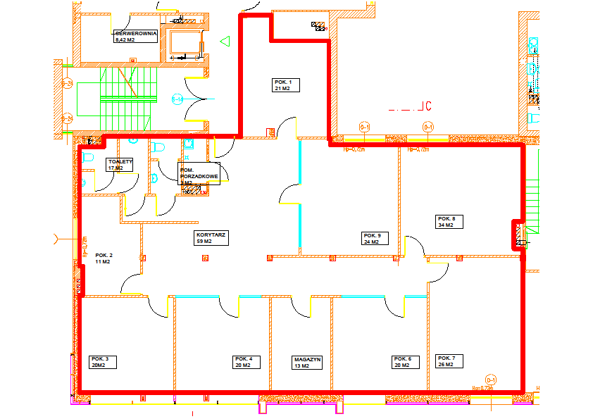 TEMIDA I MODUŁ II PIĘTRO + udział w korytarzyku o powierzchni 9 m2 tj.