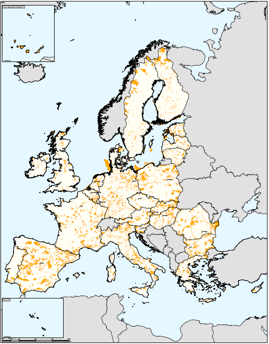 Natura 2000 w Europie obszary ptasie Czerwiec 2009 r.: ok. 5,2 tys. obszarów; ok. 560 tys.