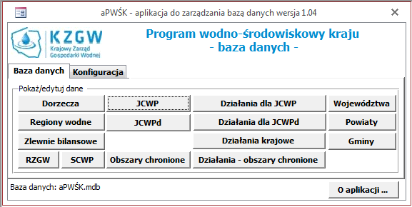 APLIKACJA apwśk Po uruchomieniu aplikacji pojawia się główny formularz aplikacji.