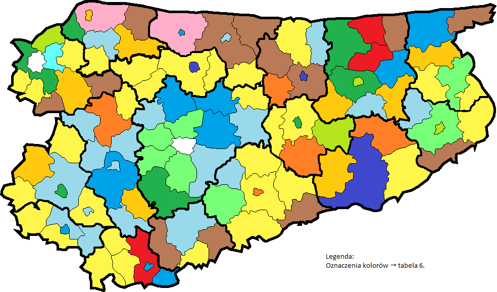 33 RYSUNEK 3. WIZUALIZACJA INFORMACJI ZESTAWIONYCH W TABELI 6. Źródło: opracowanie własne na podstawie BDL GUS przetworzonych przez LM dla OŻK-SB.