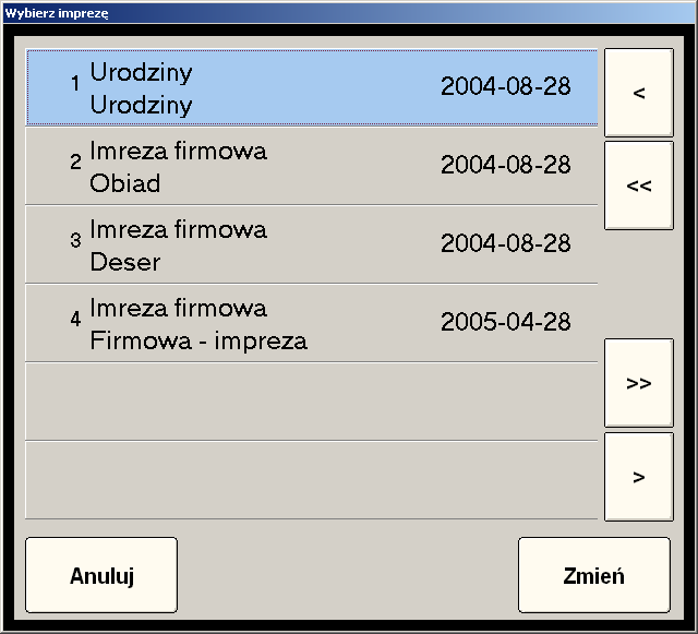 2. w programie NextPOS POS umożliwia zdefiniowanie w programie POS Manager imprezy wraz z jej składowymi (np.