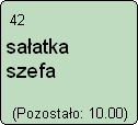 Po wybraniu rachunku/stolika program w miejsce standardowego okna zamawiania ze zdefiniowanymi przyciskami wyświetli okno zamawiania dla modułu Impreza, np.