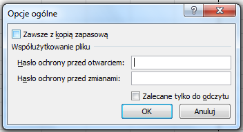 OCHRONA DOKUMENTU OCHRONA ARKUSZA, OCHRONA SKOROSZYTU, SZYFROWANIE DOKUMENTU; W pakiecie Microsoft Office 2007 można za pomocą haseł chronid dokumenty programu Microsoft Office Word 2007, skoroszyty