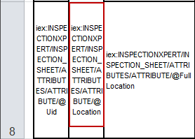 5. Zaznacz komórkę C8. 6. W oknie Edytor szablonów SOLIDWORKS Inspection wybierz pozycję Strefa na rozwijanej liście Token cechy charakterystycznej, a następnie kliknij przycisk Wstaw. 7.