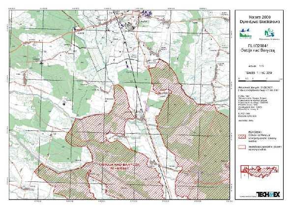 Standardowy Formularz Danych SDF oraz mapa obszaru