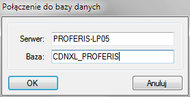 4. Konfiguracja połączenia do bazy danych Po poprawnej instalacji możemy uruchomid program PROF-EAN 2, którego
