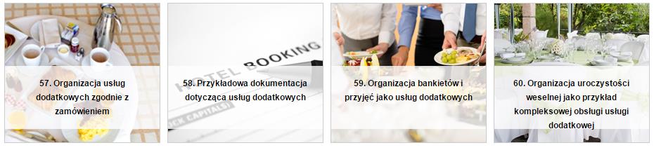 Liczba i typ dostępnych materiałów edukacyjnych jest zróżnicowana w poszczególnych modułach.