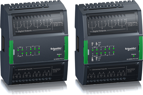 Rodzina [Automation Serwera Automatyki Server Family] Kompatybilność SmartStruxure z rozwiązaniem solution SmartStruxure compatible Moduły I/O Modules We/Wyj UI-8/DO-FC-4 and i UI-8/DO-FC-4-H 8 wejść