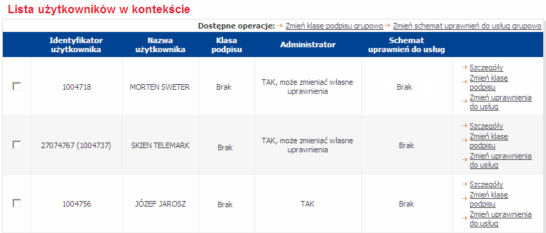 4.2 UTWORZENIE KLAS PODPISU Administrator powinien utworzyć klasy podpisu, które w następnych krokach konfiguracji wykorzysta przy definiowaniu schematów podpisywania operacji.