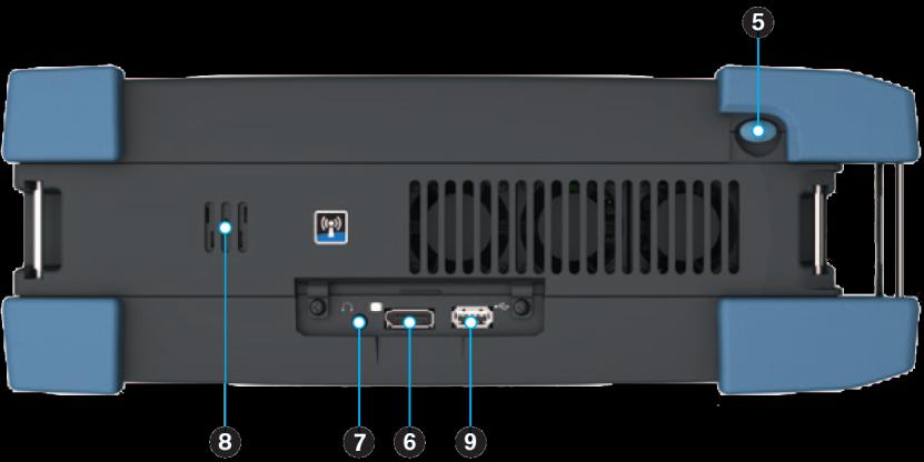 Wejście na słuchawki Głośnik Port USB 2.0 Port 1 GigE Port USB 3.