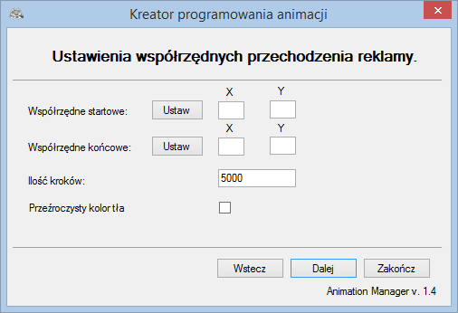 Następnym etapem jest wczytanie obrazka, który ma być animowany. W drukarce fiskalnej Bono E w jednym klipie może znajdować się kilka animacji.