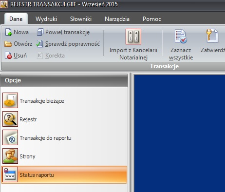 20 Kancelaria Notarialna - Rejestr Transakcji GIIF instrukcja Sprawdzanie statusu przesłanych plików.