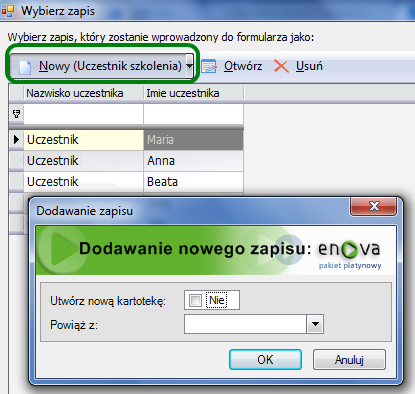 Z poziomu Zgłoszenia Praktyka wskazuje na to, że miejscem, w którym najczęściej dodaje się nowego uczestnika jest formularz zgłoszenia.