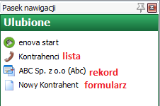 Nowy wygląd enova Od wersji 8.0 został wprowadzony nowy interface, wzorowany na wyglądzie kafelkowym systemu operacyjnego Windows 8. Umożliwia on między innymi pracę programu w trybie wielookienkowym.