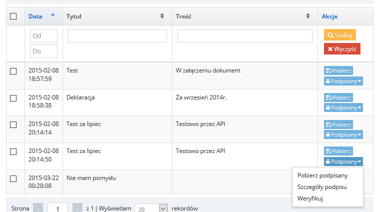 8 Dokumenty Panel podatnika W module dokumenty dostępne są dokumenty przygotowane przez biuro podatkowe dla podatnika.