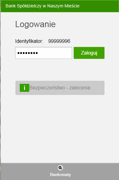 4. Logowanie do systemu Logowanie do systemu jest czynnością, dzięki której system bankowy jest w stanie rozpoznać danego użytkownika.