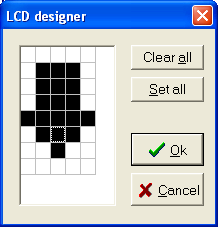 konfiguracja wyświetlacza w środowisku BASCOM 51 DEMO (Options Compiler LCD) i Zestaw znaków, definiowawanie własnych znaków Standardowy zestaw znaków alfanumerycznego wyświetlacza HD44780