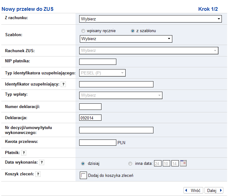 Przelew do ZUS www.deutschebank.