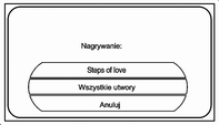 46 Podłączanie zewnętrznych odtwarzaczy audio 3. Wyświetla się potwierdzenie. 4. Wybrać Wszystkie utwory, aby nagrać wszystkie utwory. Pokazuje się pasek postępu.