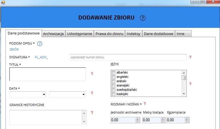 Program do opisu zbiorów archiwalnych Opracowanie archiwalne to podstawowa czynność, bez której nie może istnieć żadne archiwum.