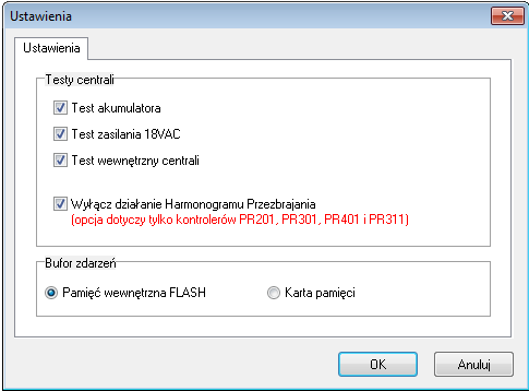 Centrala CPR32-NET może obsługiwać zewnętrzną kartę pamięci AX-9 dostępną jako wyposażenie opcjonalne centrali i znajdującej się w ofercie firmy Roger.