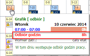 Planowanie czasu pracy w portalu 20 (a) Ręczny jeżeli chcesz samodzielnie ustalić za jaki dzień świąteczny jest odbiór.