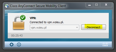 8. Rozłączenie zestawionego połączenia VPN 8.