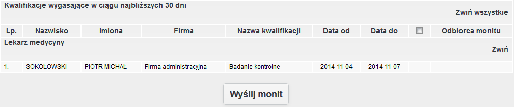 wybranym dokumentom. Po wciśnięciu przycisku, stan wybranych dokumentów zostanie zmieniony. rys.