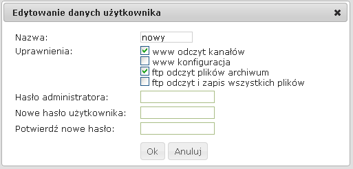 26 6.5.3. Użytkownicy Przejście do ustawień użytkowników następuje poprzez wybranie z menu opcji Administracja 