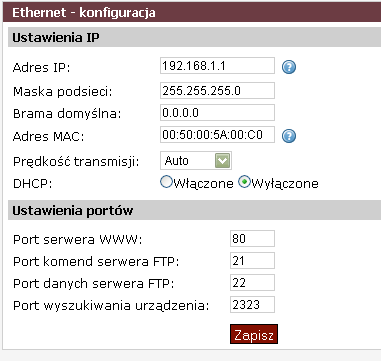 Po załadowaniu się strony pojawia się okno konfiguracji przedstawione na rys. 59: 40 Rys.