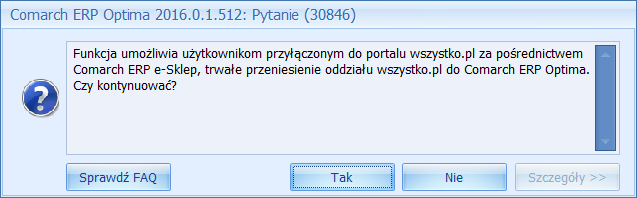 obsługę wszystko.pl z Panelu administracyjnego e-sklepu do programu Comarch ERP Optima (wizytówka oraz oferta wszystko.pl będą konfigurowane tylko z poziomu Comarch ERP Optima).