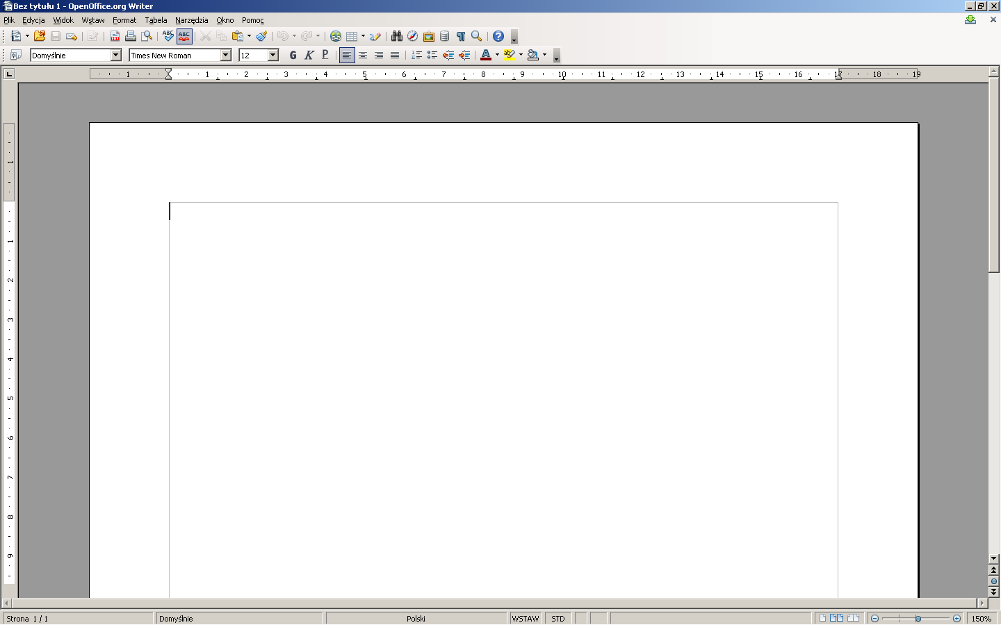 OpenOffice Writer - edytor tekstu.