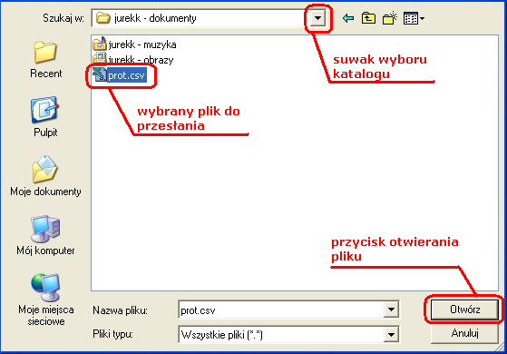 C. IMPORT PLIKU Aby rozpocząć import pliku, trzeba kliknąć przycisk Ukaże się następujące okno (rys. 25): (rys. 22).