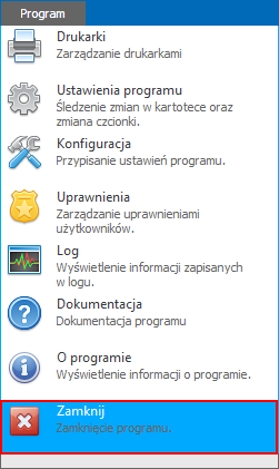 7.8 Zamykanie programu Zakończyć pracę z