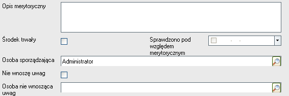 Opis Merytoryczny (rys. 2) (rys. 3) Opisem merytorycznym jak i całym obiegiem faktury zajmuje się osoba odpowiedzialna za daną fakturę. Do jej zadań należy zmiany typu pisma na fakturę (rys.