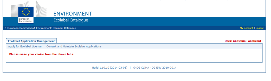 1.5 Strona główna systemu ECAT_Admin RYSUNEK 13: ZARZĄDZANIE WNIOSKAMI DOT.