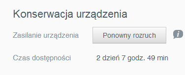 KONFIGURACJA USTAWIEŃ Aby wykonać przywracanie urządzenia My Cloud: OSTRZEŻENIE Przerwanie procesu przywracania ustawień fabrycznych może spowodować uszkodzenie dysku My Cloud.