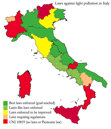 Redukcja zanieczyszczenia sztucznym światłem Włochy http://www.lightpollution.it/cinzano/en/page95en.