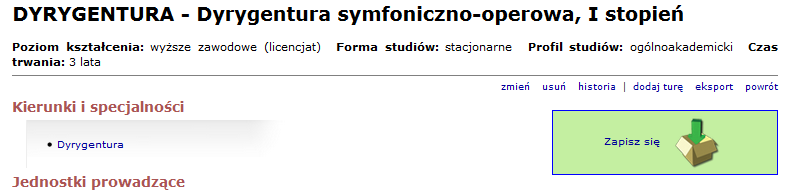 KROK 5 WYBÓR KIERUNKU STUDIÓW Wybierz studia, które Cię interesują, z listy kierunków i specjalności.