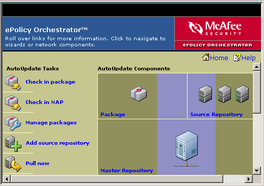 Instalowanie modułu (ciąg dalszy) epolicy Orchestrator Należy dodać pakiet modułu i pliki NAP do składnika epolicy Orchestrator Repository (Repozytorium).