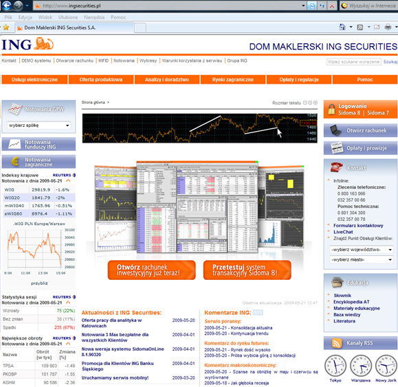 Logowanie - serwis internetowy Krok 1 Wywołaj serwis internetowy: www.ingsecurities.