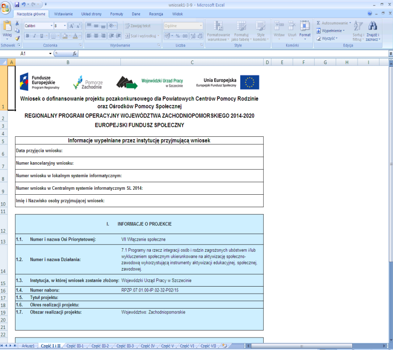 1. INFORMACJE O PROJEKCIE 1.1. Numer i nazwa Osi Priorytetowej - Oś priorytetowa VII Włączenie społeczne pole zablokowane do edycji przez Wnioskodawcę - uzupełniane jest automatycznie. 1.2.