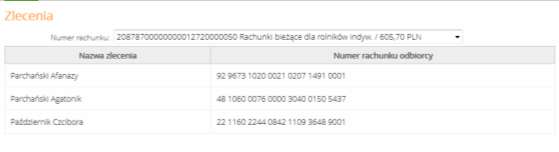 Wszystkie niezaksięgowane (oczekujące na realizację) przelewy, widoczne są okna Lista przelewów (Rys. 18).