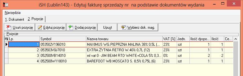 Rozliczanie faktur zaliczkowych częściowo rozliczonych Tak jak było napisane w poprzednich punktach - fakturę zaliczkową można rozliczyć przy okazji zatwierdzania kolejnych WZ, wybierając odpowiednią