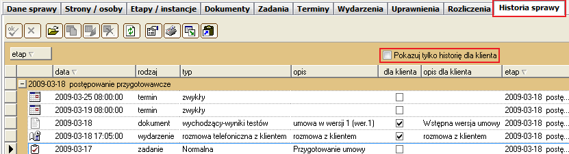 4.3. Książka korespondencji Podczas rejestracji wydarzenia w książce korespondencji dodano możliwość wysłania komunikatu do pracownika, któremu przekazano korespondencję, np.